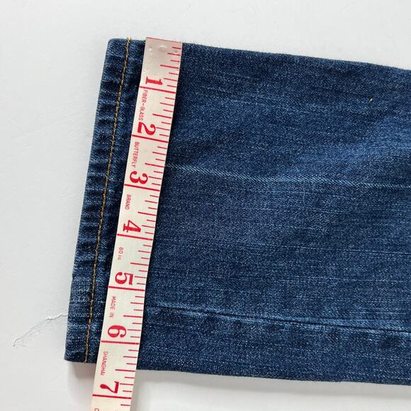 American Eagle Vintage Hi Rise Jeans Dark Wash Denim Size 8 - Picture 10 of 11